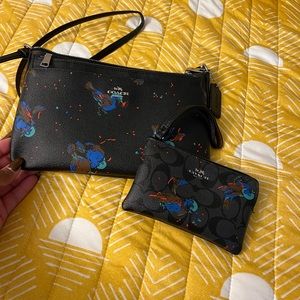Coach crossbody and wristlet